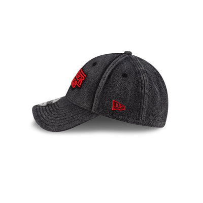 NEW ERA X NETFLIX STRANGER THINGS DISTRESSED BLACK DENIM 9FORTY CAP