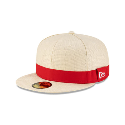 NEW ERA X ONE PIECE BEIGE STRAW 59FIFTY CAP