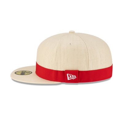 NEW ERA X ONE PIECE BEIGE STRAW 59FIFTY CAP