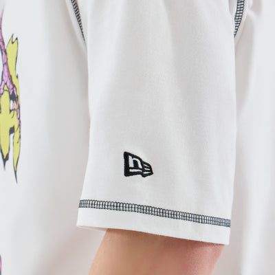 NEW ERA X NETFLIX STRANGER THINGS DEMOGORGON WHITE OVERSIZED SHORT SLEEVE T-SHIRT