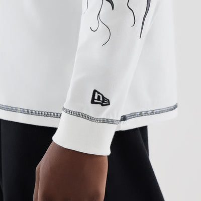 NEW ERA X NETFLIX STRANGER THINGS GRAPHIC WHITE OVERSIZED LONG SLEEVE T-SHIRT