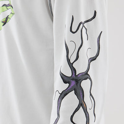 NEW ERA X NETFLIX STRANGER THINGS GRAPHIC WHITE OVERSIZED LONG SLEEVE T-SHIRT