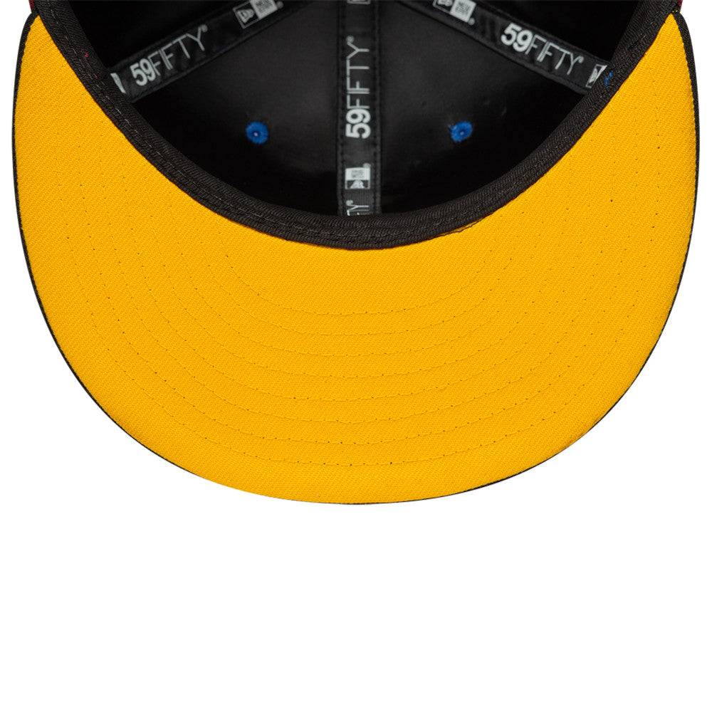 NEW ERA EXCLUSIVE FC BARCELONA 2-TONE BLACK VISOR ROYAL BLUE 59FIFTY CAP