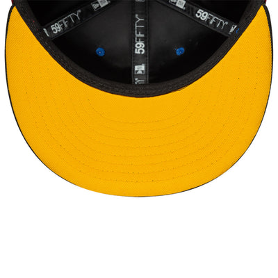 NEW ERA EXCLUSIVE FC BARCELONA 2-TONE BLACK VISOR ROYAL BLUE 59FIFTY CAP