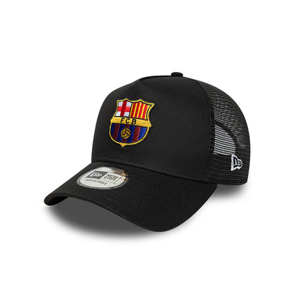 NEW ERA EXCLUSIVE FC BARCELONA PATCH BLACK 9FORTY AF TRUCKER CAP