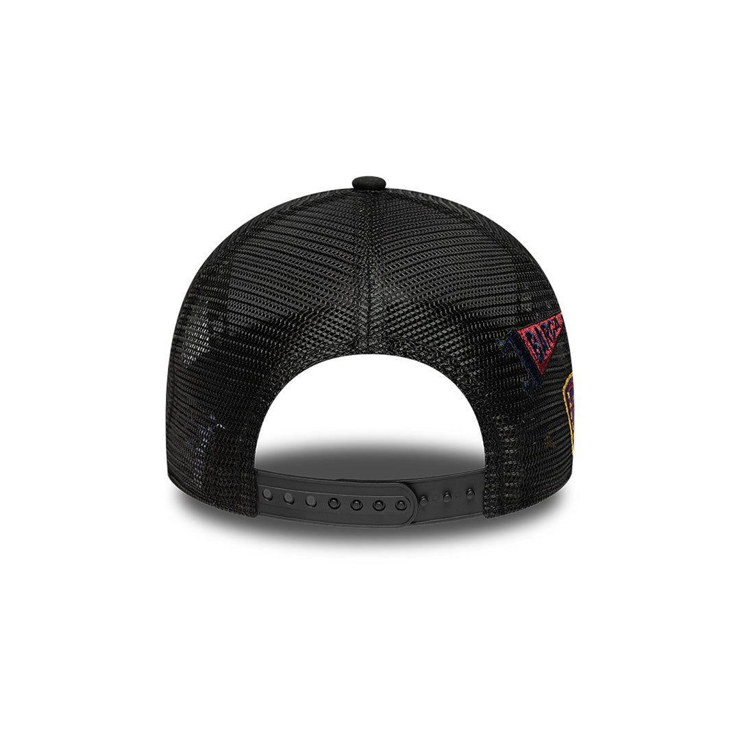NEW ERA EXCLUSIVE FC BARCELONA PATCH BLACK 9FORTY AF TRUCKER CAP