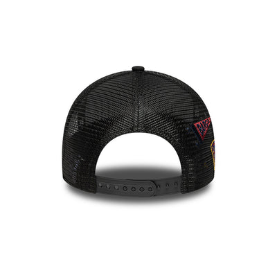 NEW ERA EXCLUSIVE FC BARCELONA PATCH BLACK 9FORTY AF TRUCKER CAP