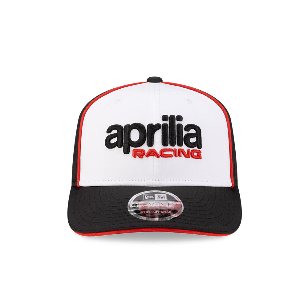 APRILIA RACING TEAM 2-TONE BLACK VISOR WHITE 9SEVENTY STRETCH SNAP CAP ...
