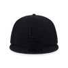 MLB LOS ANGELES DODGERS BASIC BLACK ON BLACK 9FIFTY CAP