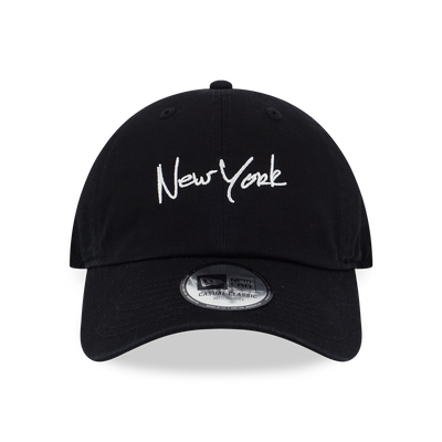 NEW ERA NEW YORK SCRIPT BLACK CASUAL CLASSIC CAP