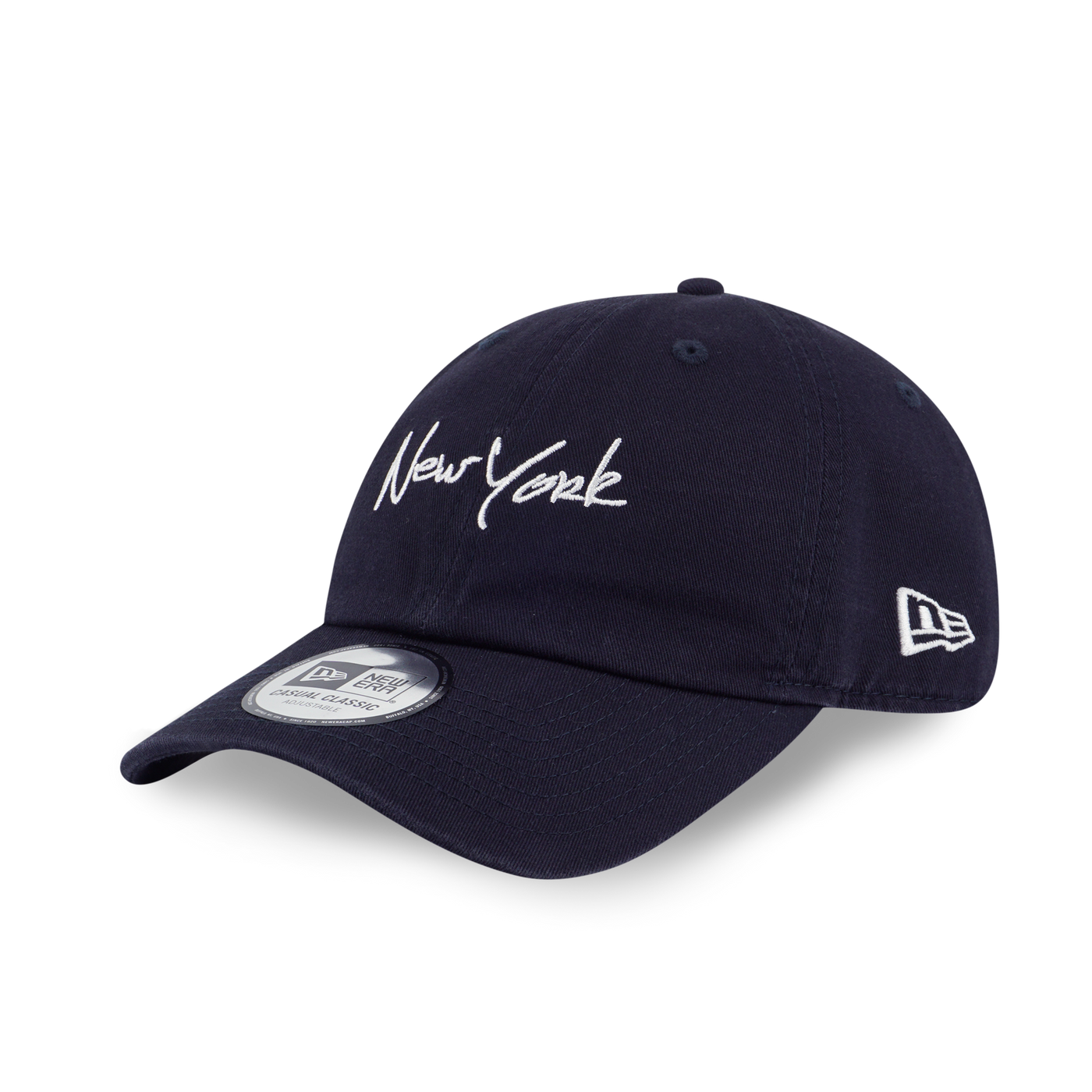 NEW ERA NEW YORK SCRIPT NAVY CASUAL CLASSIC CAP