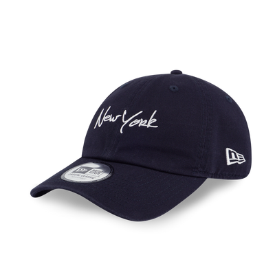 NEW ERA NEW YORK SCRIPT NAVY CASUAL CLASSIC CAP