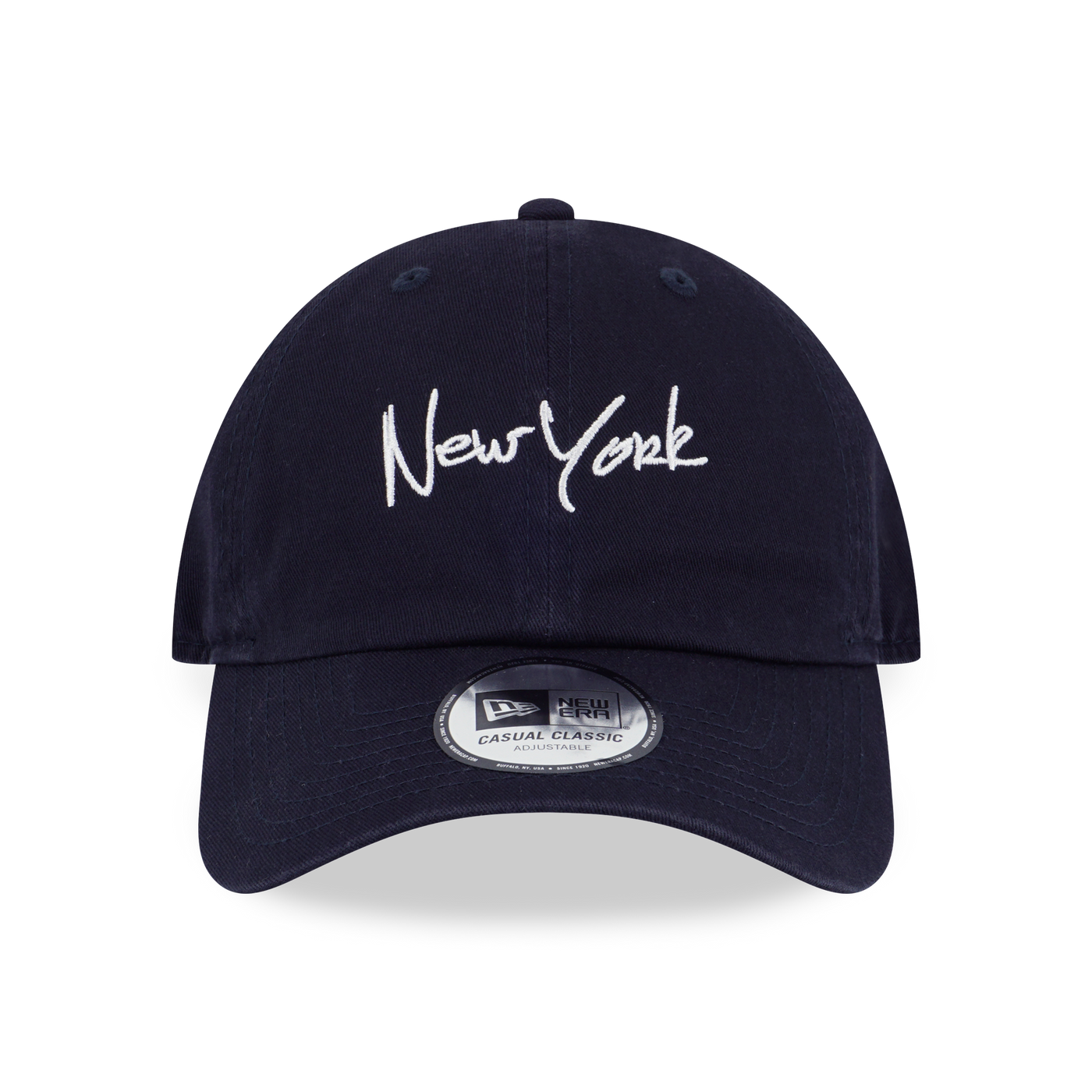 NEW ERA NEW YORK SCRIPT NAVY CASUAL CLASSIC CAP