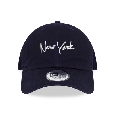 NEW ERA NEW YORK SCRIPT NAVY CASUAL CLASSIC CAP