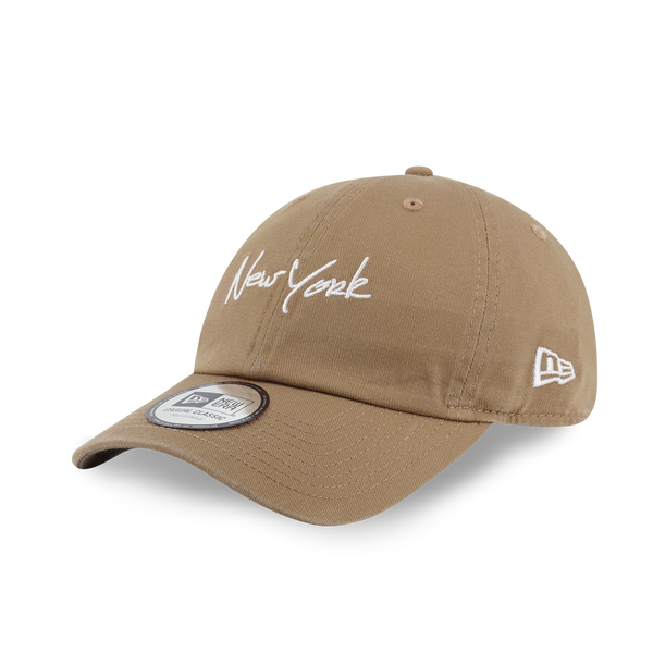 NEW ERA NEW YORK SCRIPT KHAKI CASUAL CLASSIC CAP New Era Hong Kong