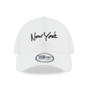 NEW ERA NEW YORK SCRIPT WHITE CASUAL CLASSIC CAP