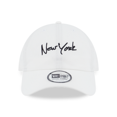 NEW ERA NEW YORK SCRIPT WHITE CASUAL CLASSIC CAP