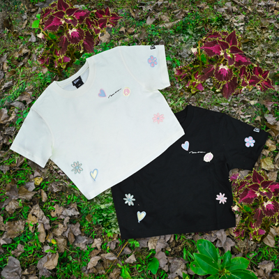 NEW ERA BOTANICAL IVORY WOMEN CROP T-SHIRT
