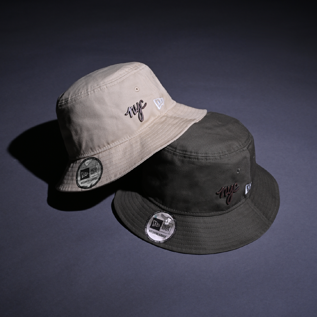 NEW ERA NYC METAL BADGE BLACK BUCKET 01