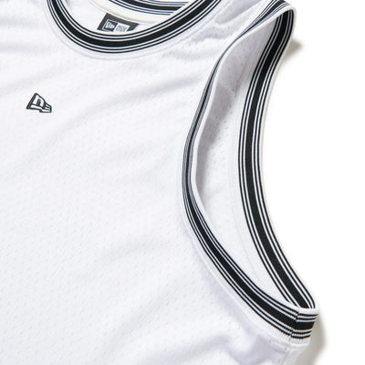 NEW ERA BASKETBALL WHITE MESH TANK