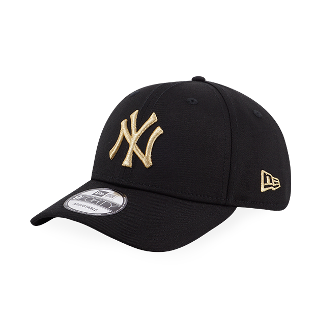 BASIC GOLD MLB NEW YORK YANKEES LOGO BLACK 9FORTY CAP