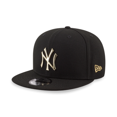 NEW YORK YANKEES MLB METAL BADGE BLACK 9FIFTY  CAP
