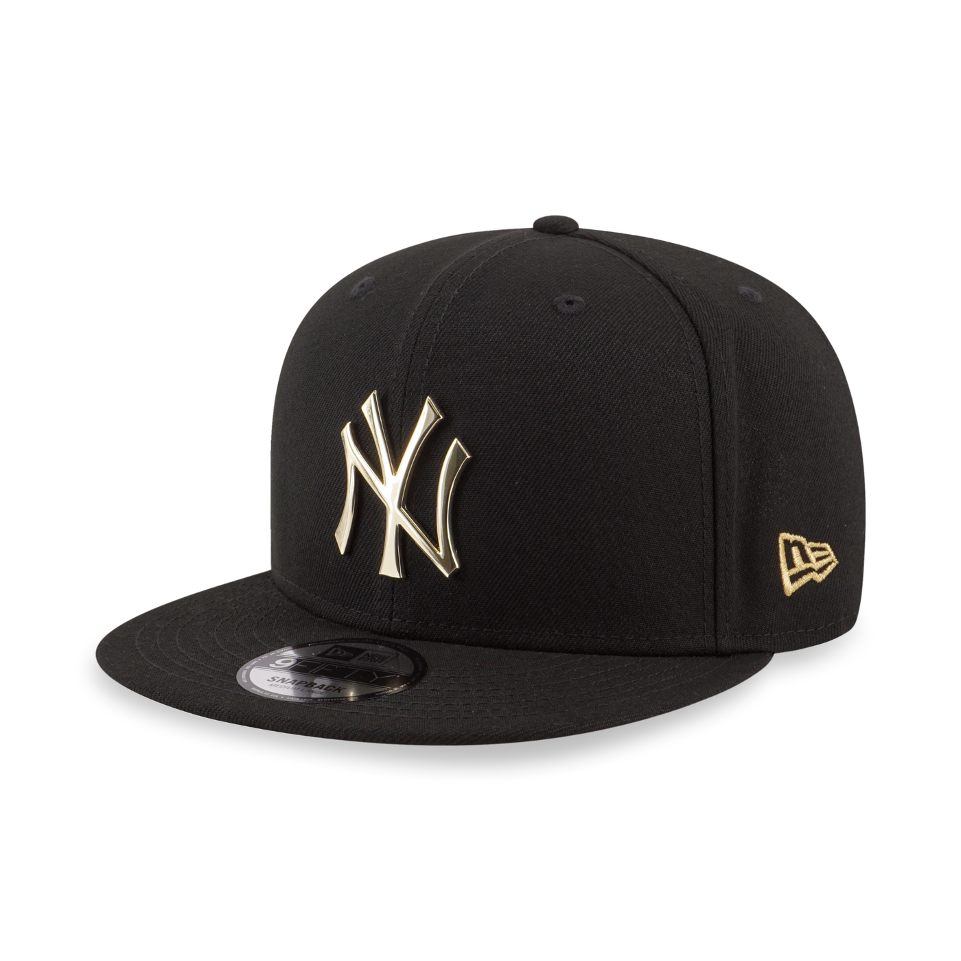 NEW YORK YANKEES MLB METAL BADGE BLACK 9FIFTY  CAP