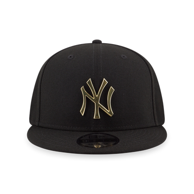 NEW YORK YANKEES MLB METAL BADGE BLACK 9FIFTY  CAP