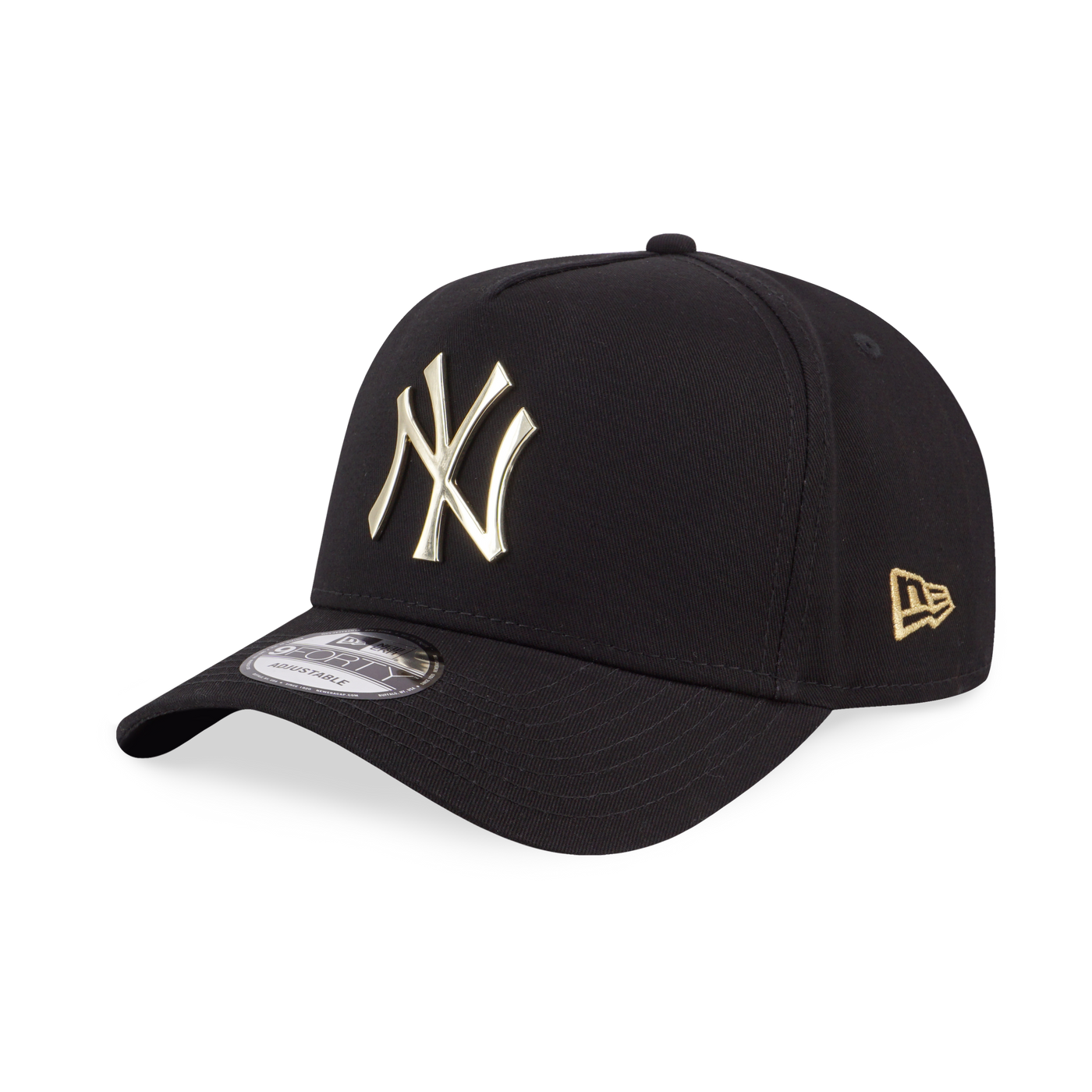 NEW YORK YANKEES MLB METAL BADGE BLACK 9FORTY AF CAP New Era