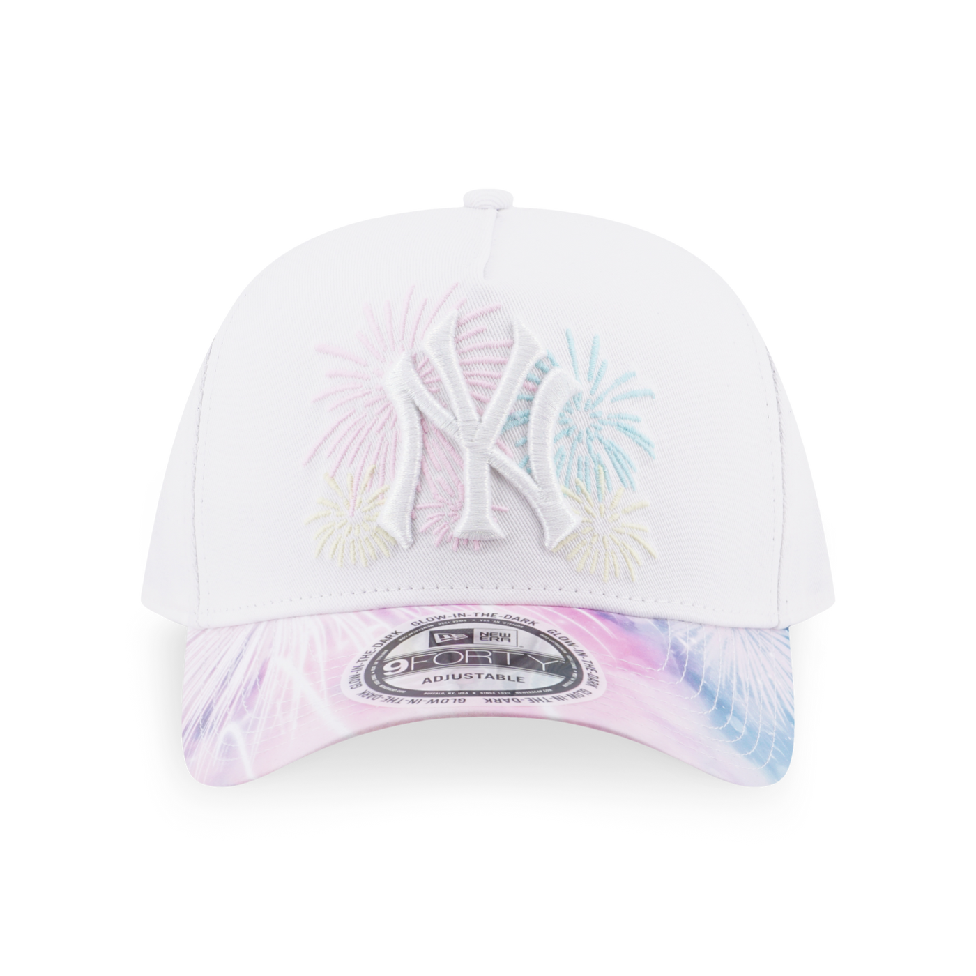 NEW YORK YANKEES FIREWORKS WHITE 9FORTY AF CAP
