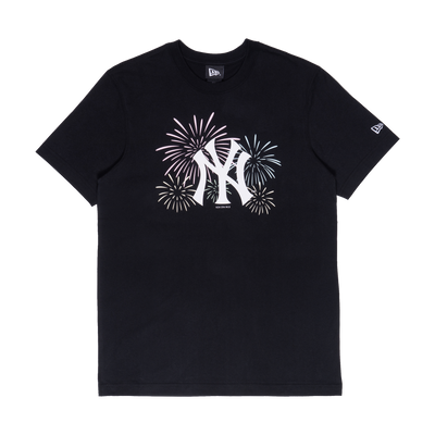 NEW YORK YANKEESFIREWORKS BLACK SHORT SLEEVE T-SHIRT