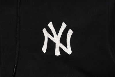 NEW YORK YANKEES MLB CHAIN STITCH BLACK ZIP FRONT HOODIE
