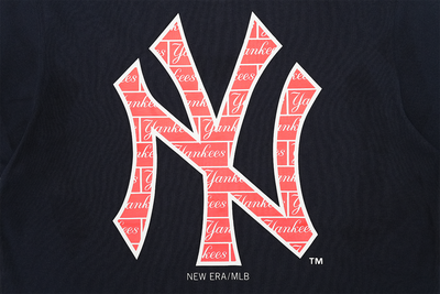 NEW YORK YANKEES MLB TILE PATTERN NAVY SHORT SLEEVE T-SHIRT