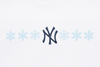 NEW YORK YANKEES MLB SNOWFLAKES WHITE SHORT SLEEVE T-SHIRT