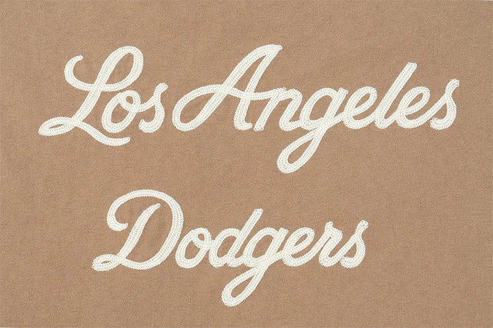 LOS ANGELES DODGERS MLB CHAIN STITCH KHAKI SHORT SLEEVE T-SHIRT