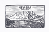 NEW ERA ENGRAVING MOUNTAIN WHITE SHORT SLEEVE T-SHIRT