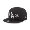 MLB SNOWFLAKES LOS ANGELES DODGERS BLACK 9FIFTY CAP