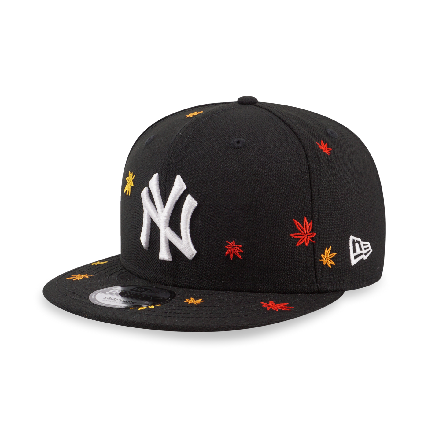 NEW YORK YANKEES MAPLE LEAVES BLACK 9FIFTY CAP
