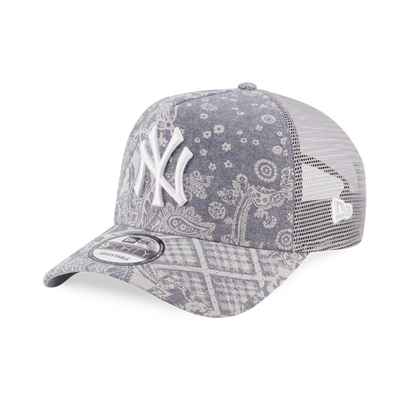 NEW YORK YANKEES MOROCCAN PAISLEY OPEN GRAY 9FORTY AF TRUCKER CAP