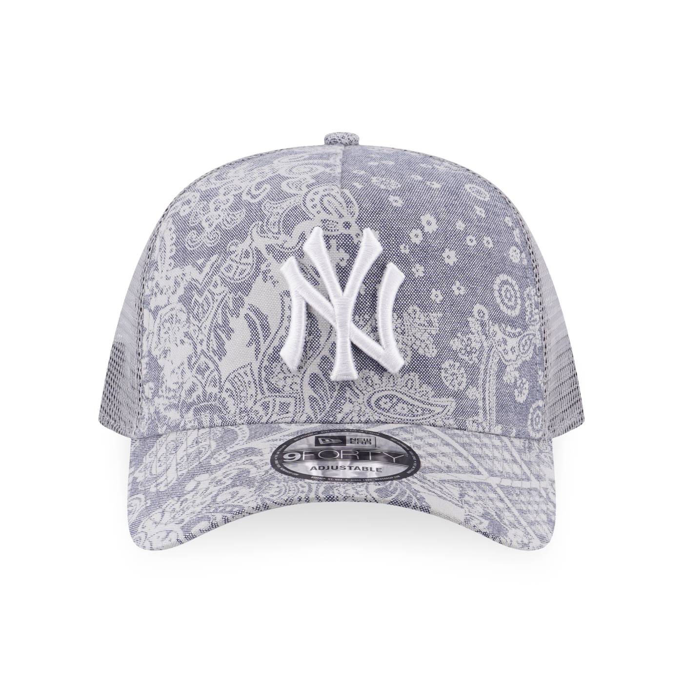 NEW YORK YANKEES MOROCCAN PAISLEY OPEN GRAY 9FORTY AF TRUCKER CAP
