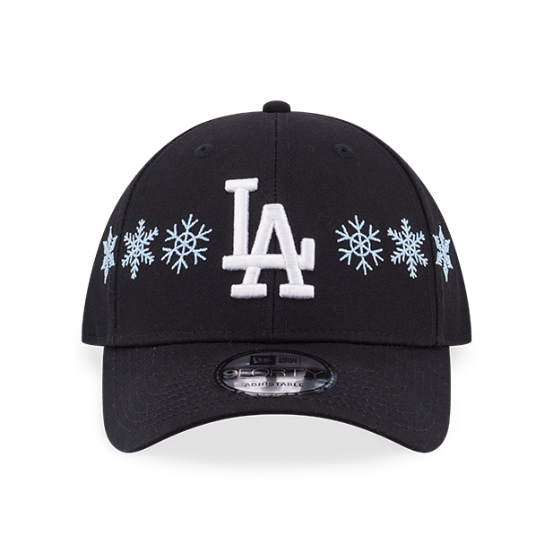 MLB SNOWFLAKES LOS ANGELES DODGERS BLACK 9FORTY CAP