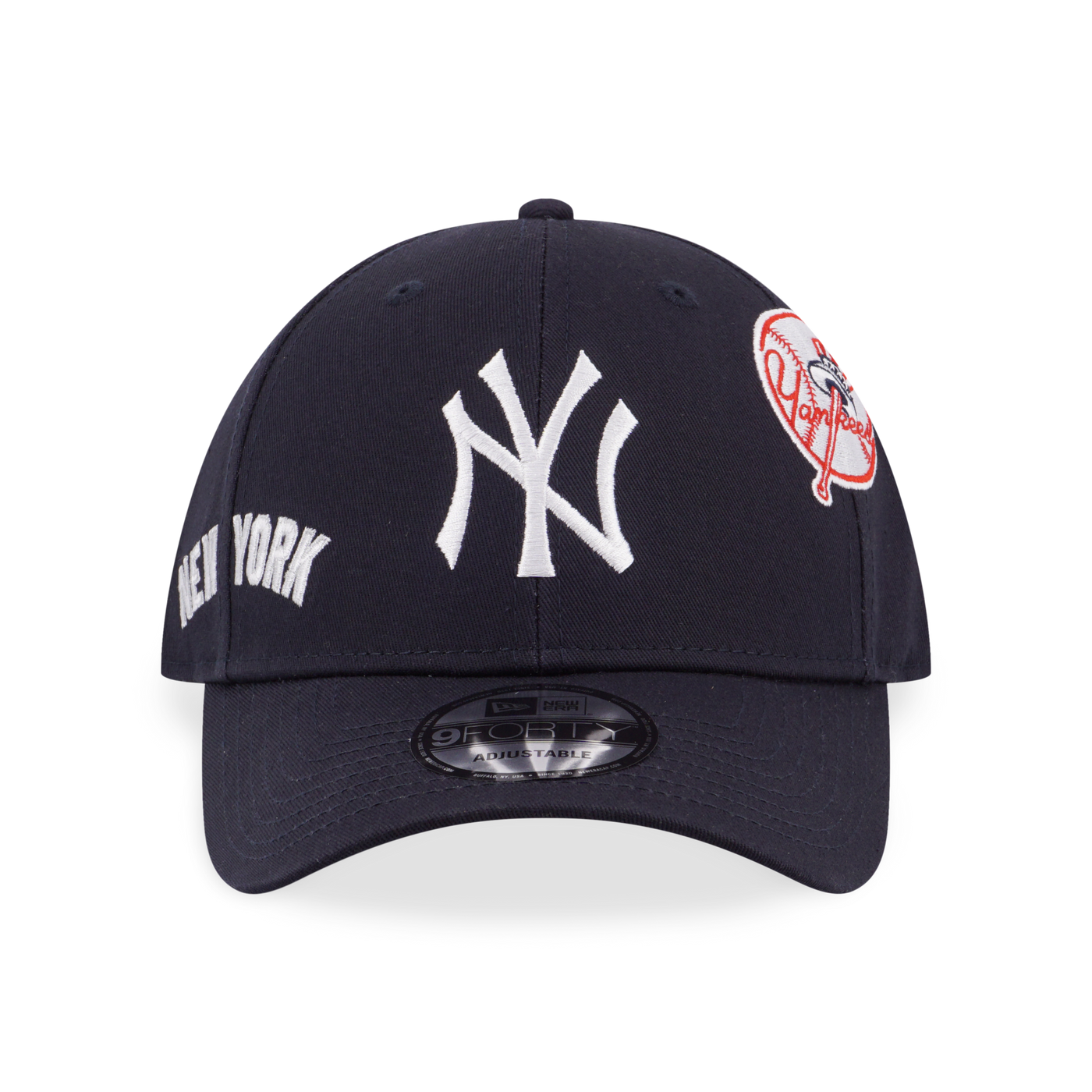 NEW YORK YANKEES LEAGUE MULTI LOGOS NAVY 9FORTY CAP