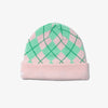NEW YORK YANKEES KNIT ARGYIL BEANIE PINK KNIT MEDIUM