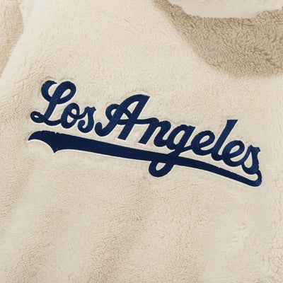 LOS ANGELES DODGERS MLB SOFT BOA WHITE ZIP FRONT HOODIE