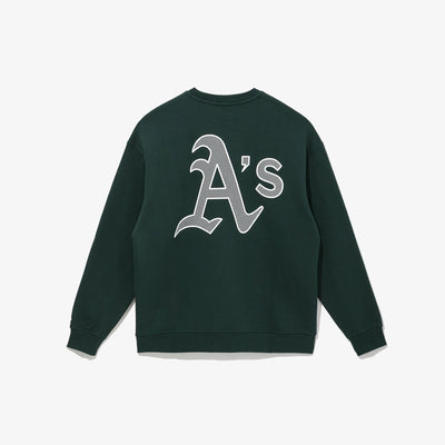 OAKLAND ATHLETICS MLB GRID LOGO DARK GREEN SWEATSHIRT