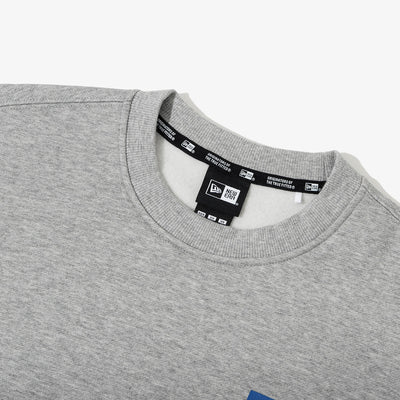 LOS ANGELES DODGERS MLB GRID LOGO GRAY SWEATSHIRT