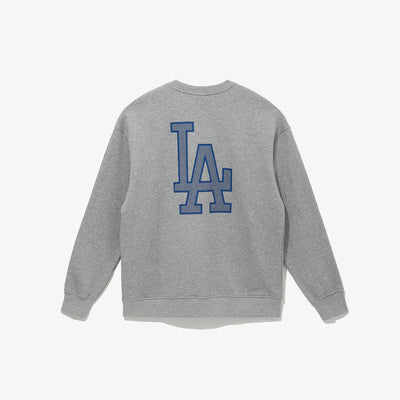 LOS ANGELES DODGERS MLB GRID LOGO GRAY SWEATSHIRT