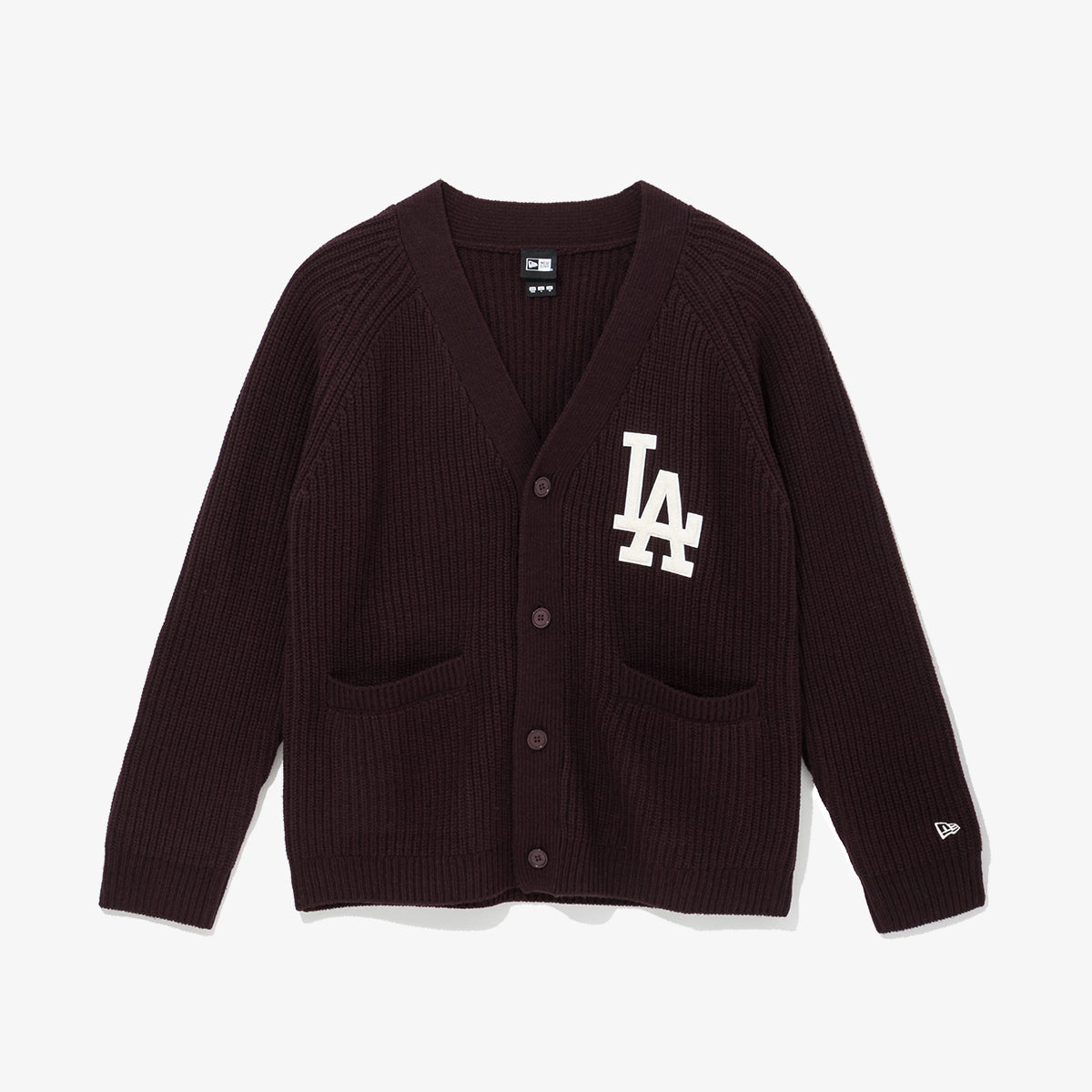 LOS ANGELES DODGERS COOPERSTOWN BURGUNDY CARDIGAN
