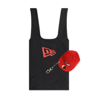 NEW ERA RED CAP POUCH ACCESSORY WITH FOLDABLE RECYCLE BAG