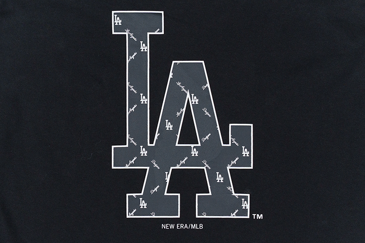 LOS ANGELES DODGERS MONOGRAM MLB WOMEN BLACK LONG SLEEVE T